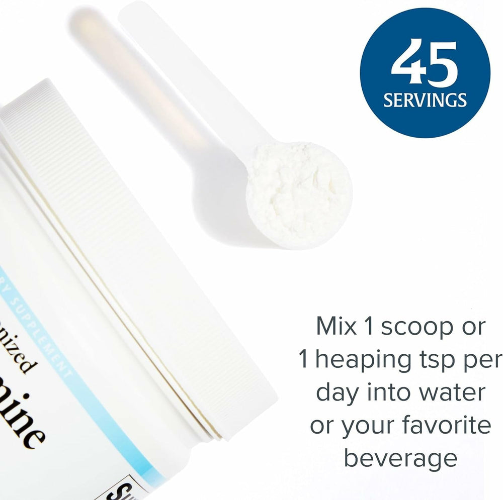 Back view of Natural Factors L-Glutamine 5000 mg tub