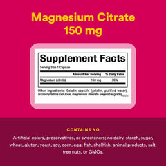 Graphic illustrating magnesium citrate 150 mg capsules