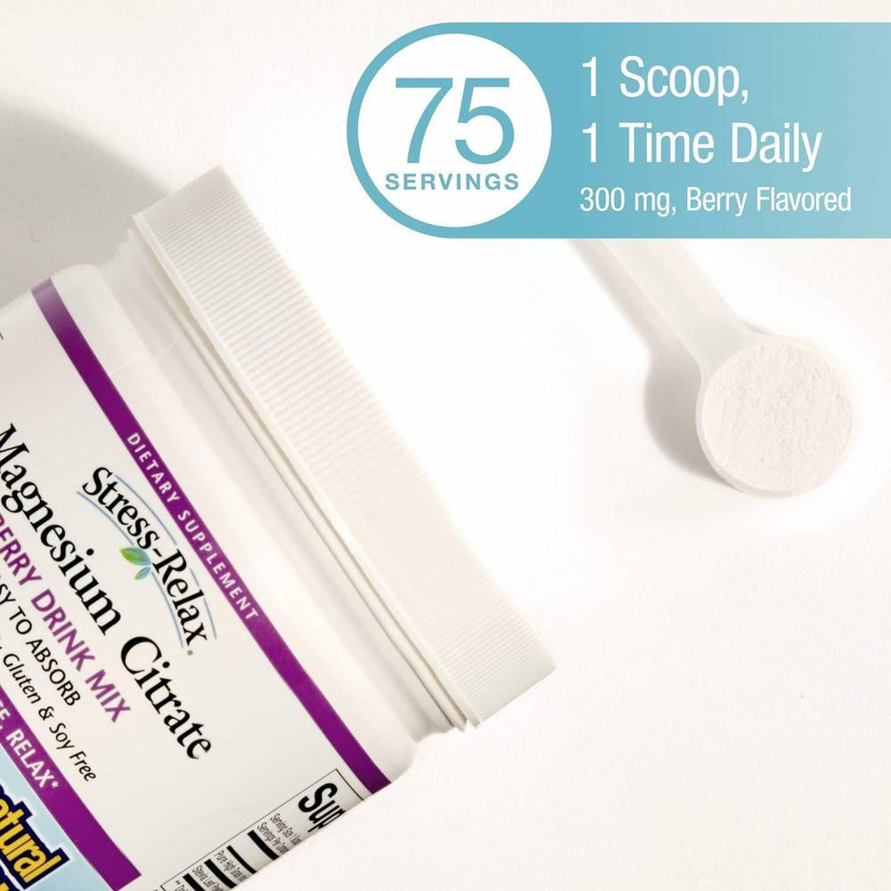 Prepared drink made from Natural Factors Magnesium Citrate Powder Berry flavor