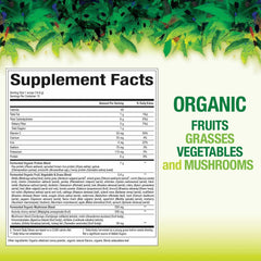 Packaging for Natural Factors Organic Greens Organic Greens powder