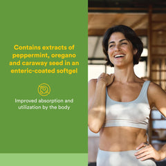 Back label of Natural Factors Peppermint & Oregano Oil Complex 60 Softgels