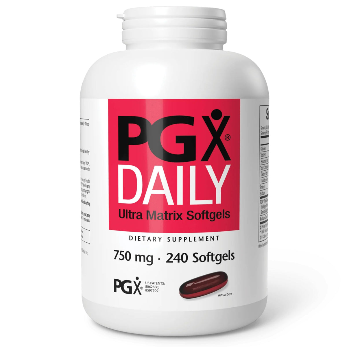 Natural Factors PGX Daily Ultra Matrix bottle pouring capsules to support meal-time fullness