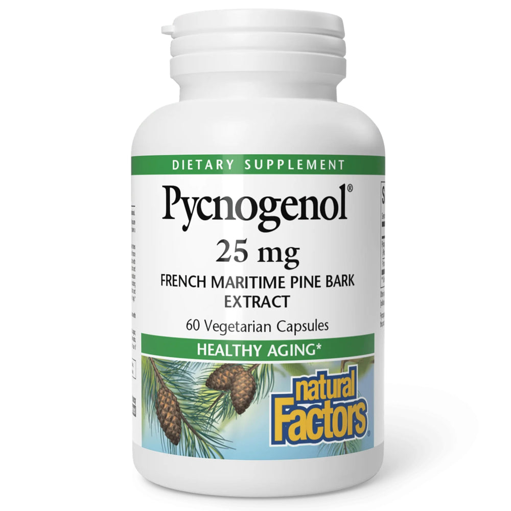 Natural Factors Pycnogenol 25 mg packaging front