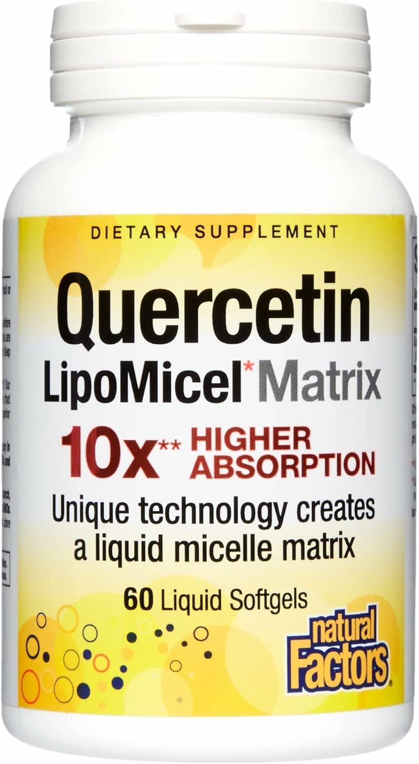 Natural Factors Quercetin LipoMicel Matrix Gel bottle 60 Count