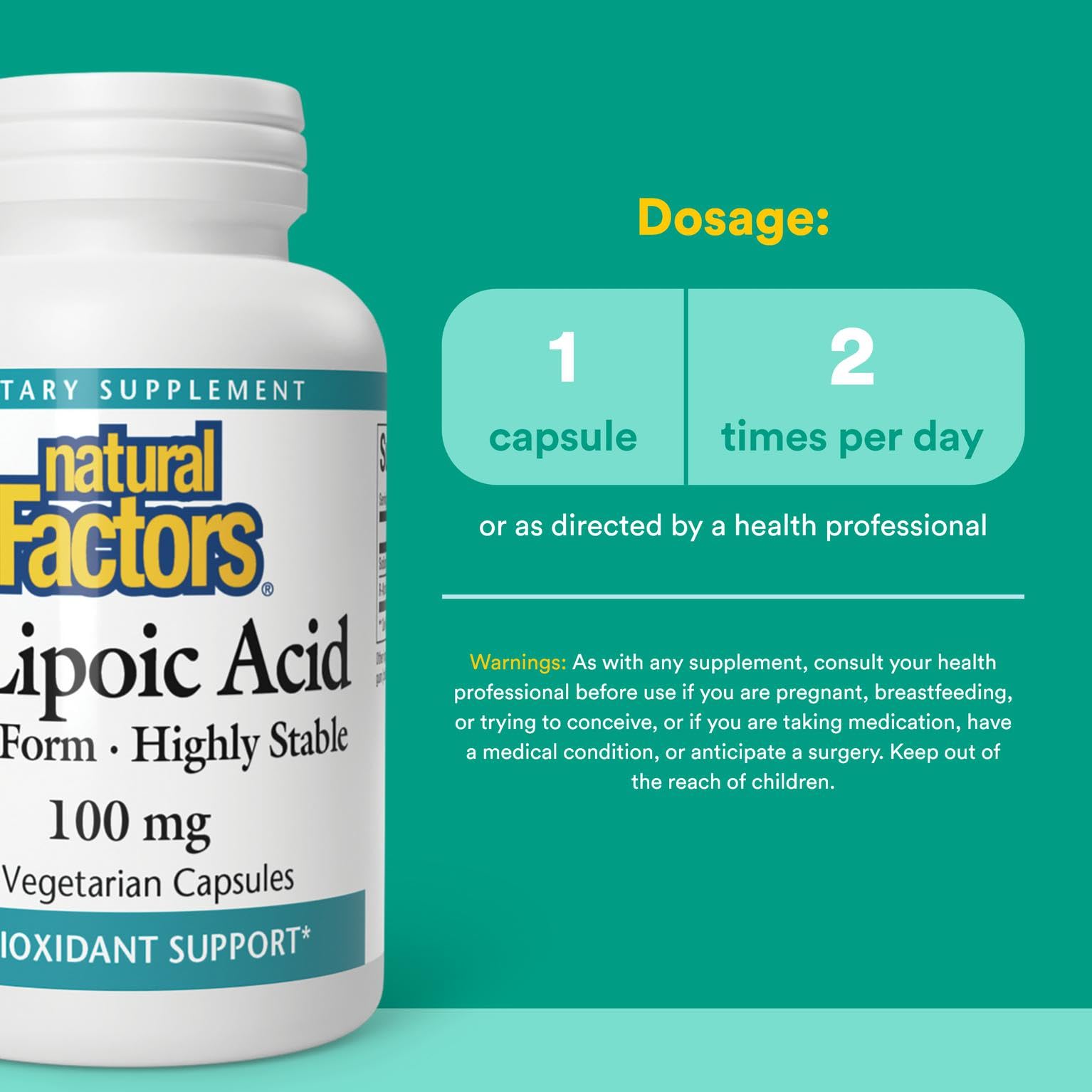 Active form alpha-lipoic acid representation for R-Lipoic Acid
