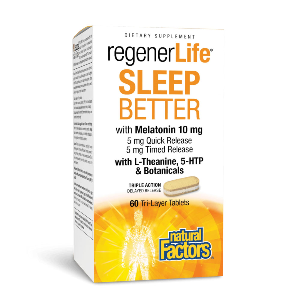Natural Factors REGENERLIFE Sleep Better bottle with 60 tablets