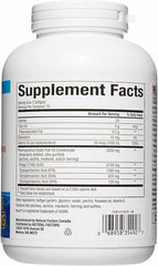 Natural Factors RxOmega-3 softgels close-up highlighting easy-to-swallow capsules