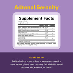 Front view of STRESS-RELAX Adrenal Serenity 60 capsules bottle