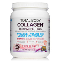 Label on Natural Factors Total Body Collagen 500 g jar
