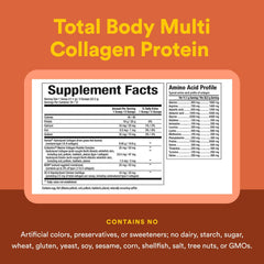 Ingredients list highlighting hyaluronic acid, biotin, L-glutamine and L-tryptophan
