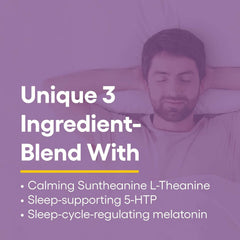 Serving suggestion showing two chewable tablets at bedtime