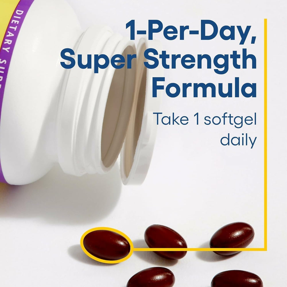 Flaxseed oil imagery accompanying ubiquinol supplement