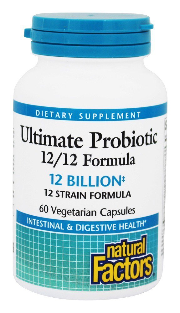 Bottle label of Natural Factors Ultimate Probiotic 12/12 Formula