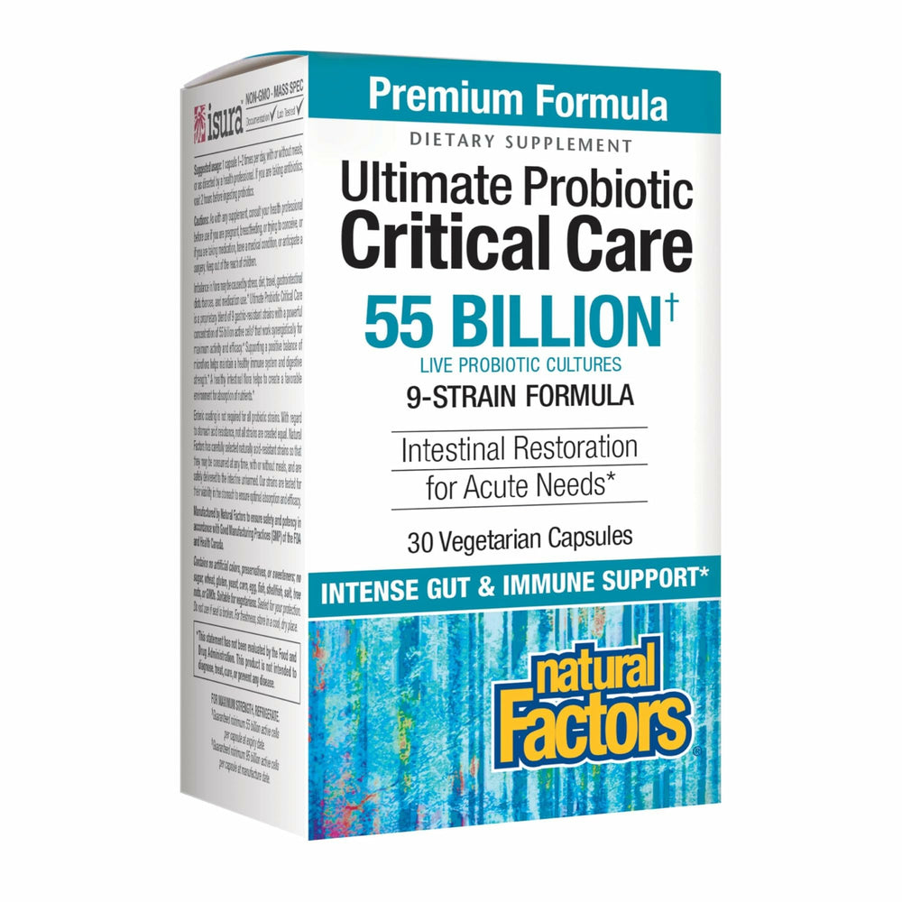 Natural Factors Ultimate Probiotic Critical Care bottle on a white background
