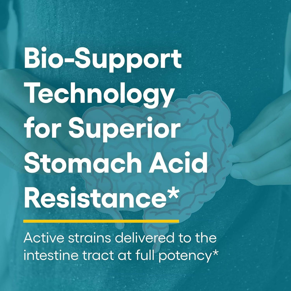 Graphic indicating 10 acid-resistant probiotic strains