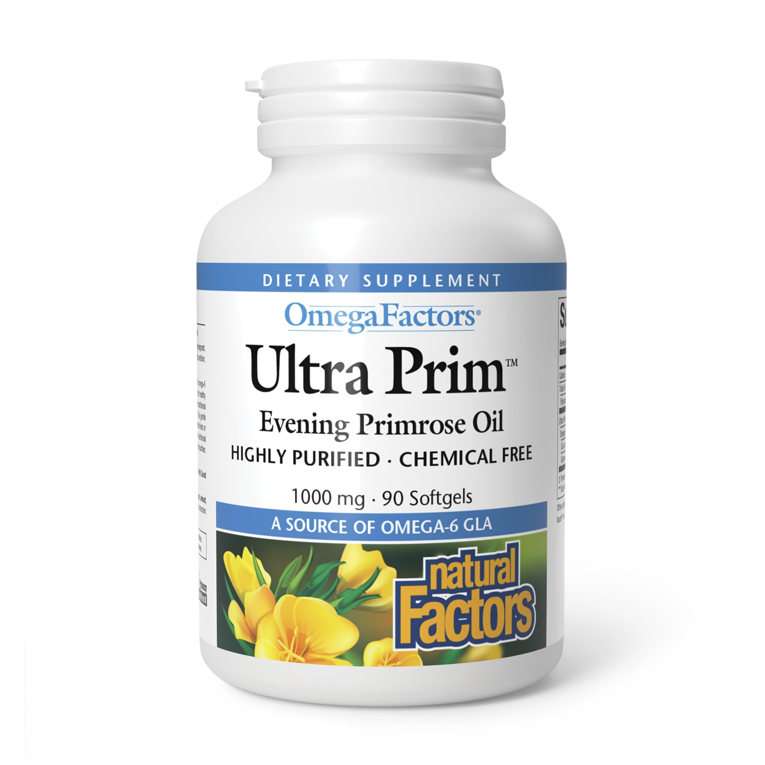 Natural Factors Ultra Prim Evening Primrose Oil bottle with 90 softgels