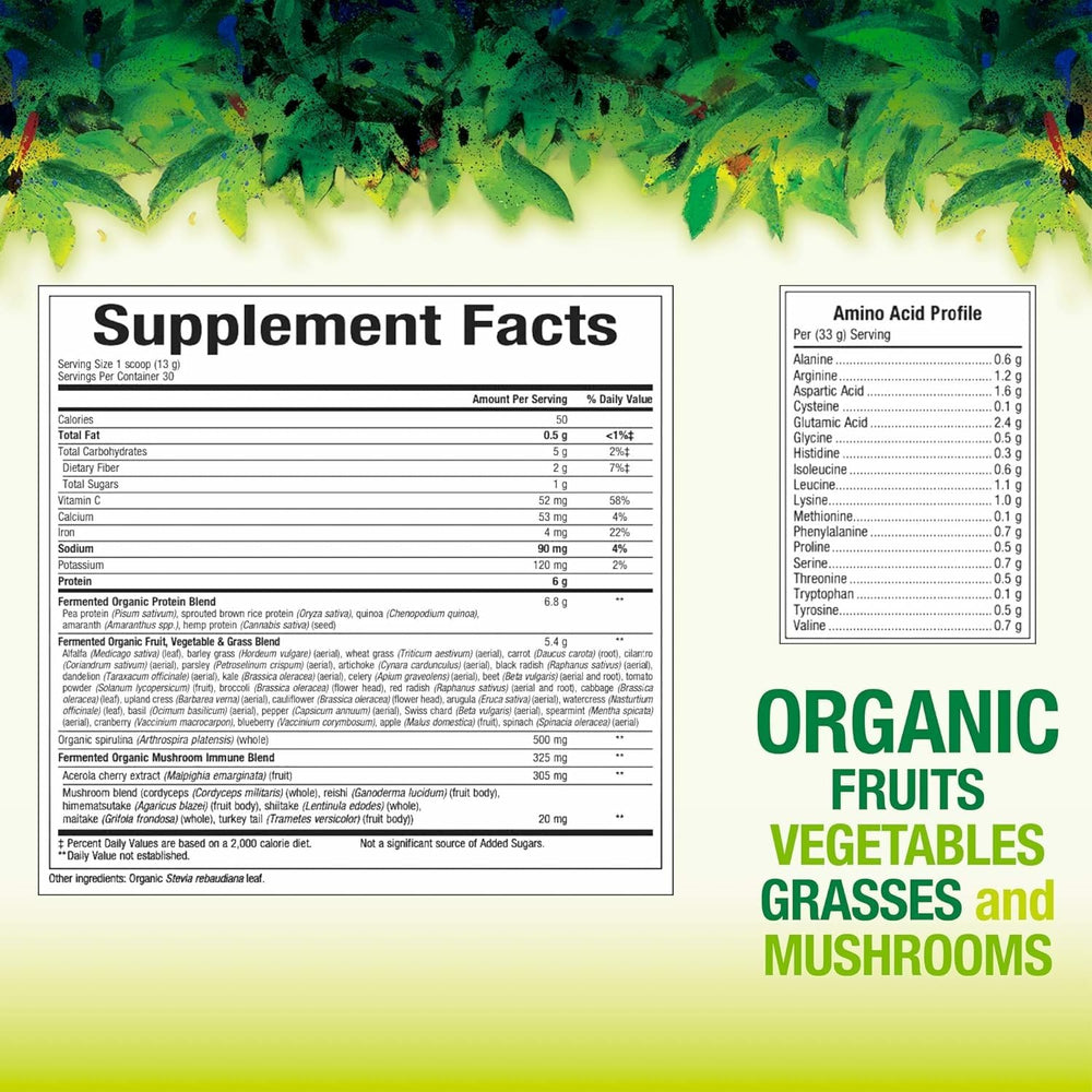 Natural Factors vegan green powder overview