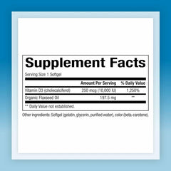 Close-up of Vitamin D3 softgels in bottle