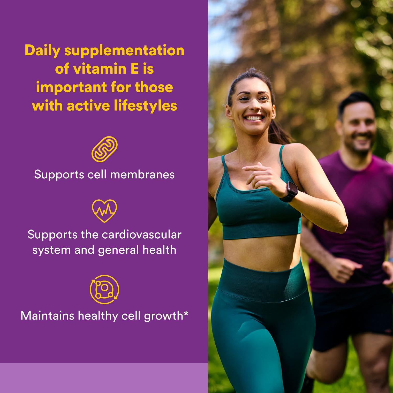 Close up of Vitamin E 200 IU d-alpha tocopherol softgels