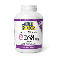 Natural Factors Vitamin E 400 IU softgel bottle
