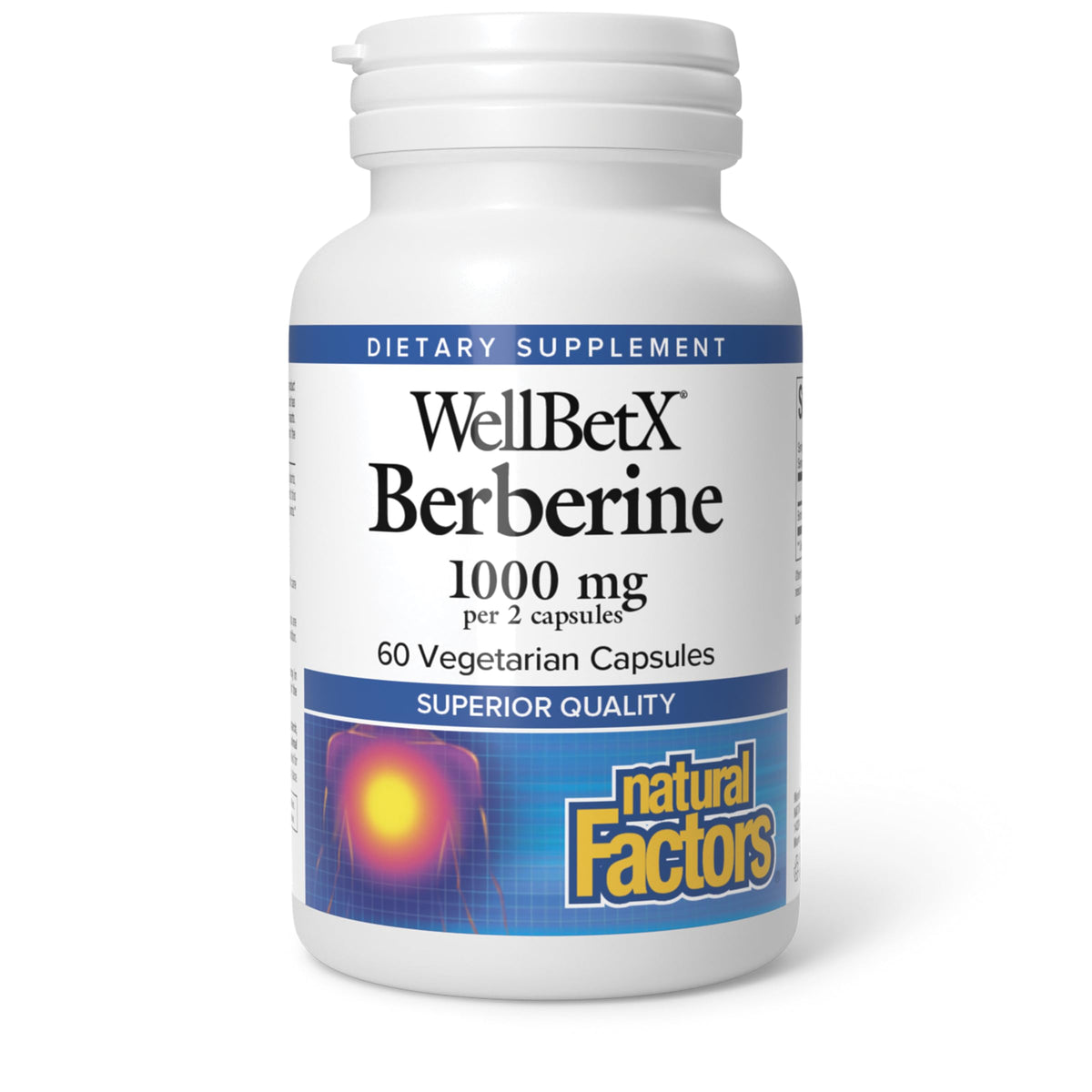 Natural Factors WellBetX Berberine 500 mg capsule label