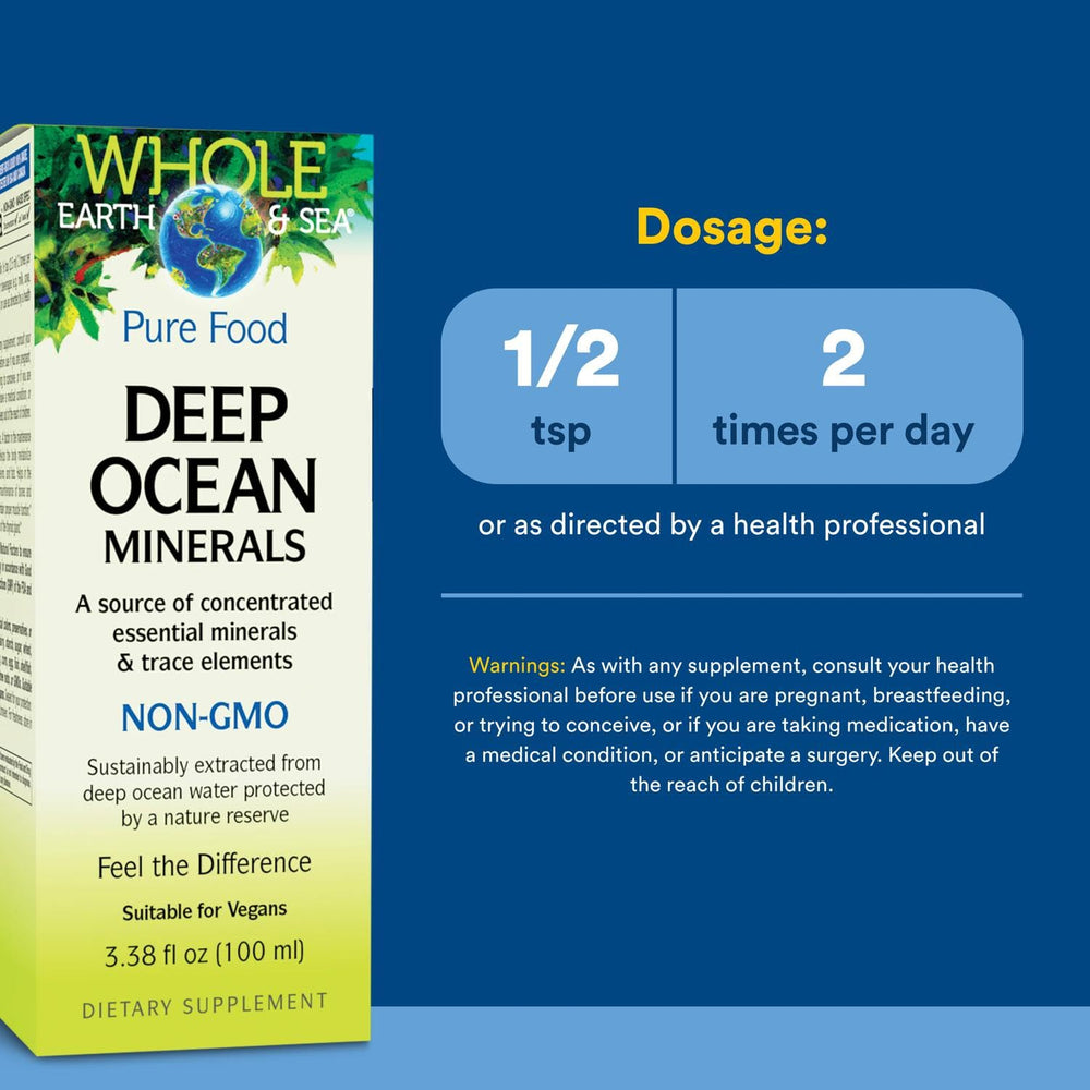 Detailed supplement facts panel for Deep Ocean Minerals