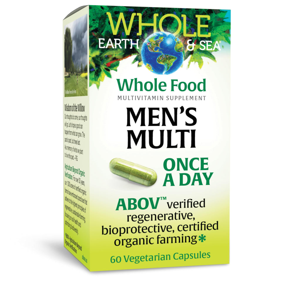 Natural Factors Whole Earth & Sea Men's Once A Day Multivitamin & Mineral bottle and label