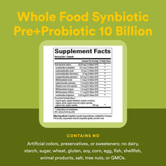 Fermented whole food blend used in the Synbiotic formula