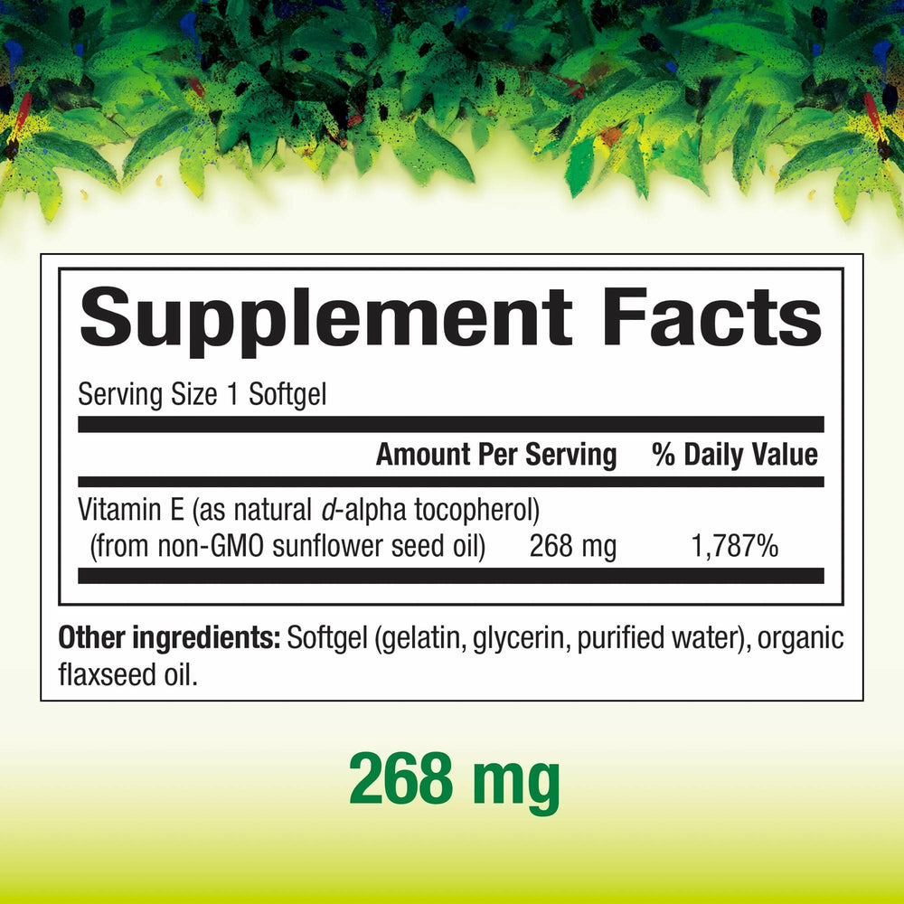 Sunflower oil-derived Vitamin E capsules