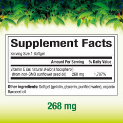 Sunflower oil-derived Vitamin E capsules