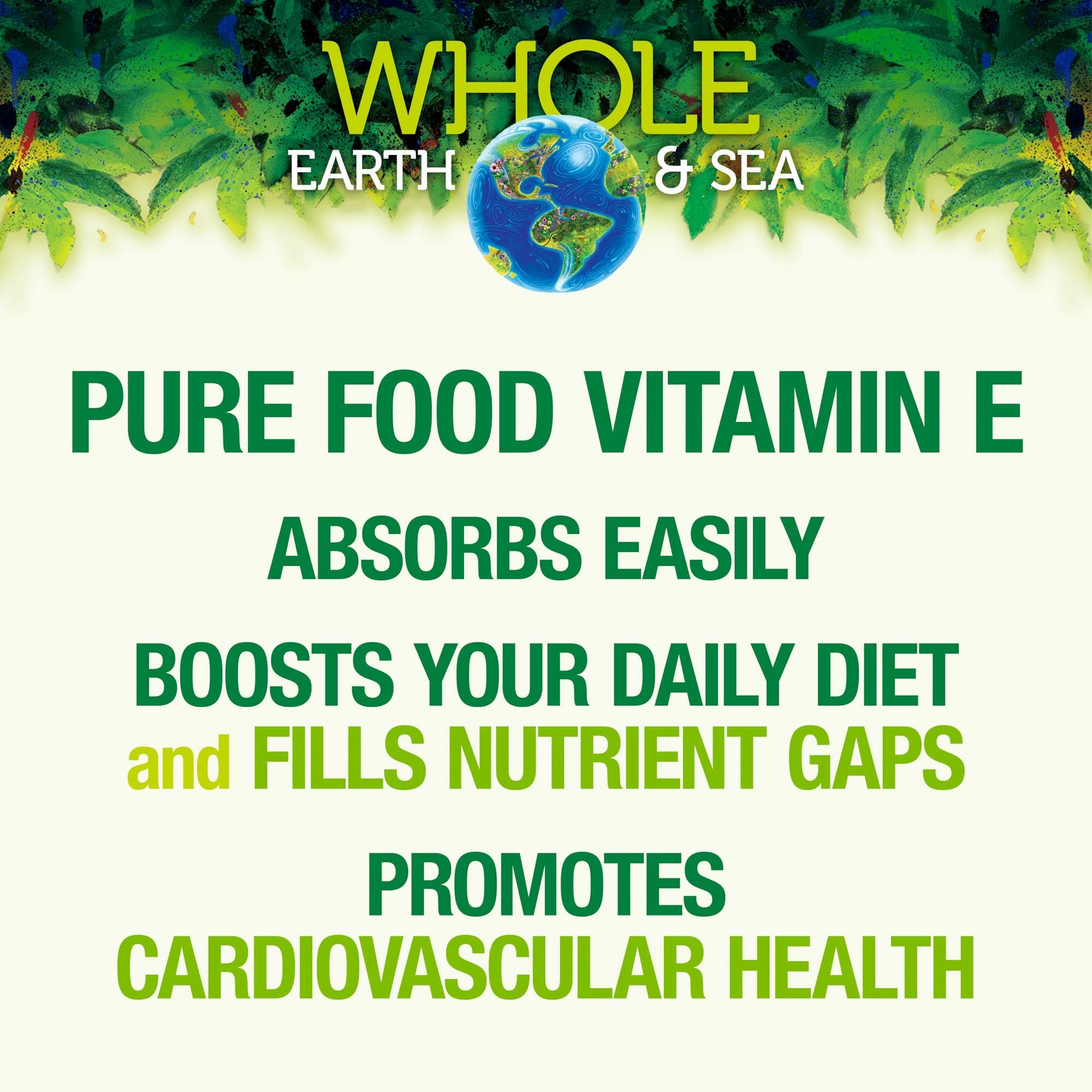 Close-up of Vitamin E supplement label