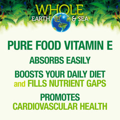 Close-up of Vitamin E supplement label