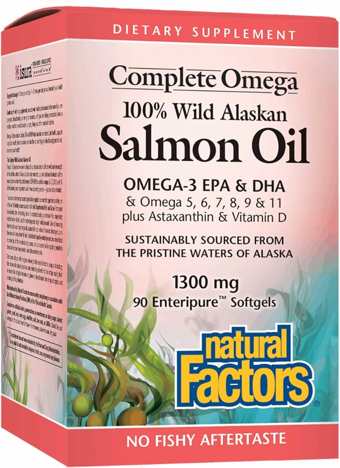 Natural Factors Wild Alaskan Salmon Oil bottle and label