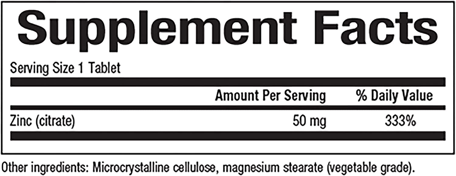 Natural Factors Zinc Citrate packaging on white background