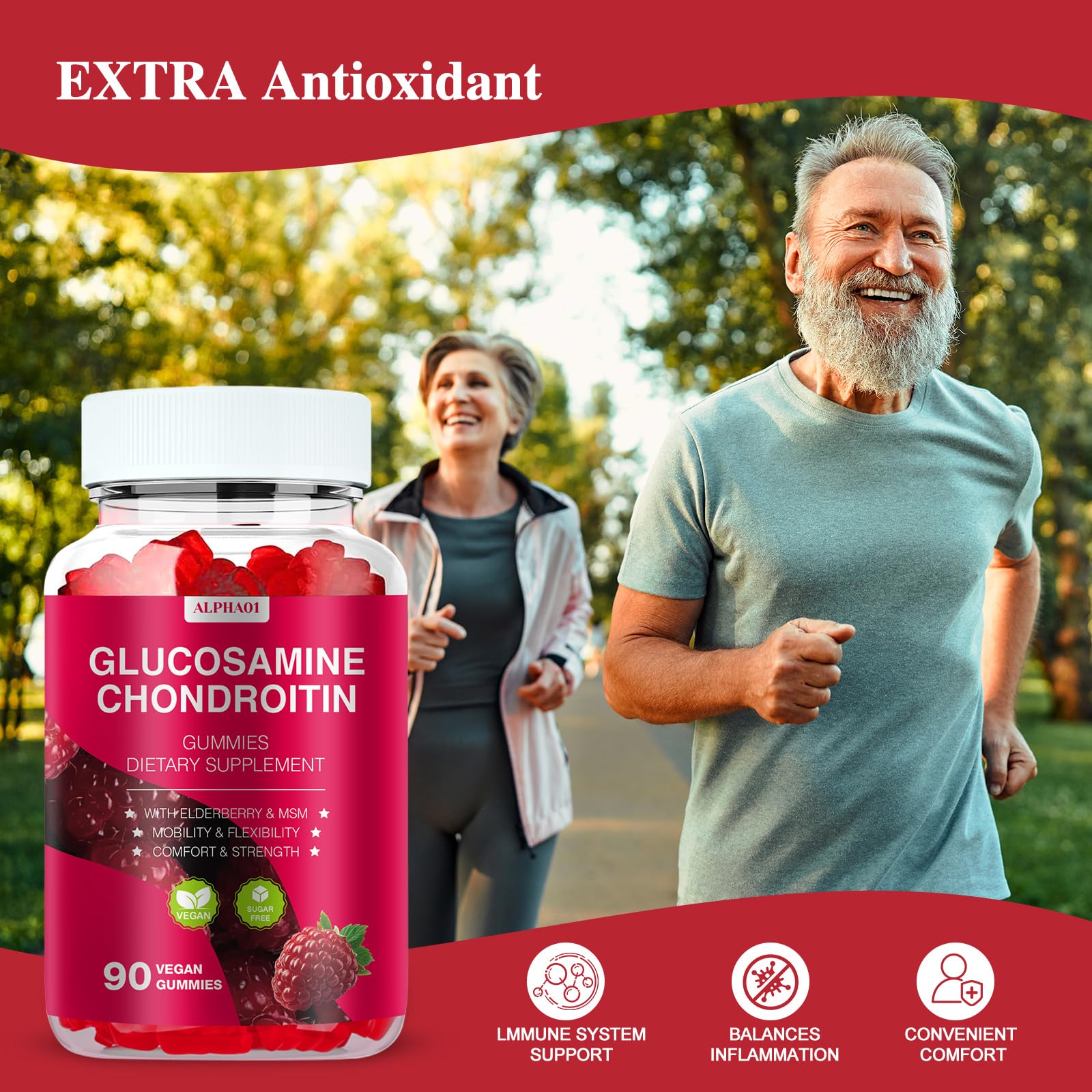 Natural formula no GMO in glucosamine chondroitin gummies
