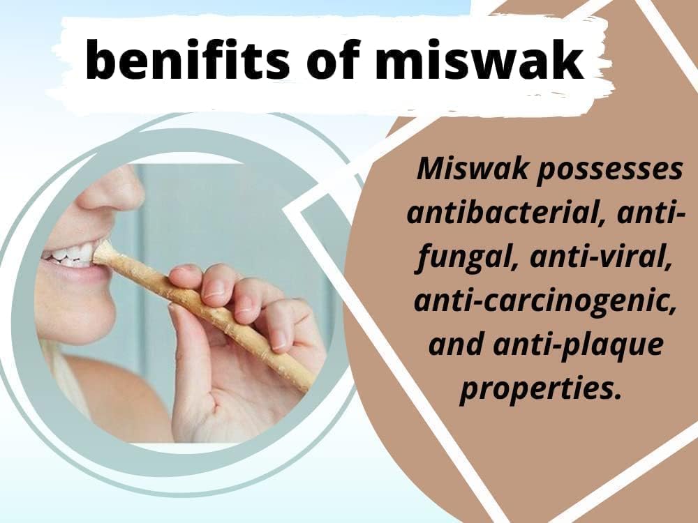 Healthy gums and teeth with miswak use
