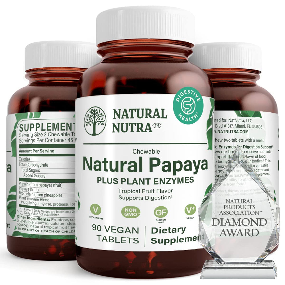 Natural Nutra Papaya chewable enzyme tablet for digestion