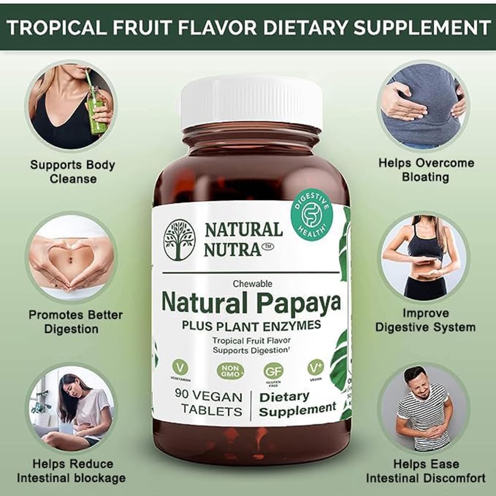 Digestive health support with papaya enzymes