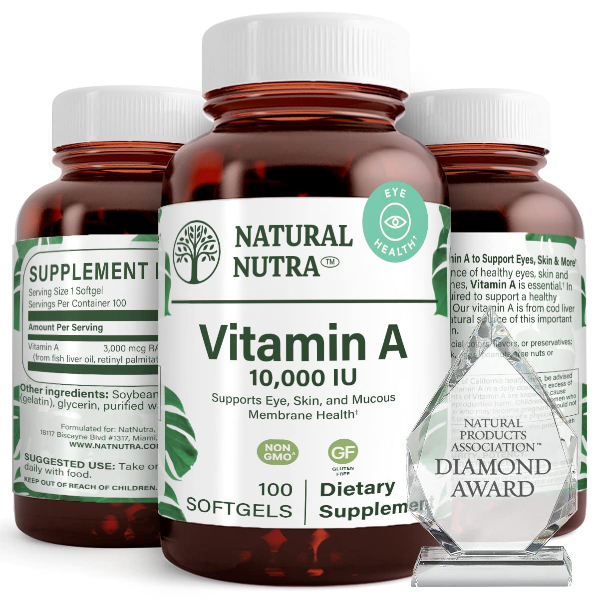 Bottled Natural Nutra Vitamin A 10,000 IU softgels