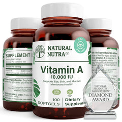 Bottled Natural Nutra Vitamin A 10,000 IU softgels
