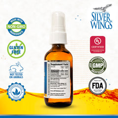 2oz spray bottle of Silver Wings Colloidal Silver Liquid 50ppm