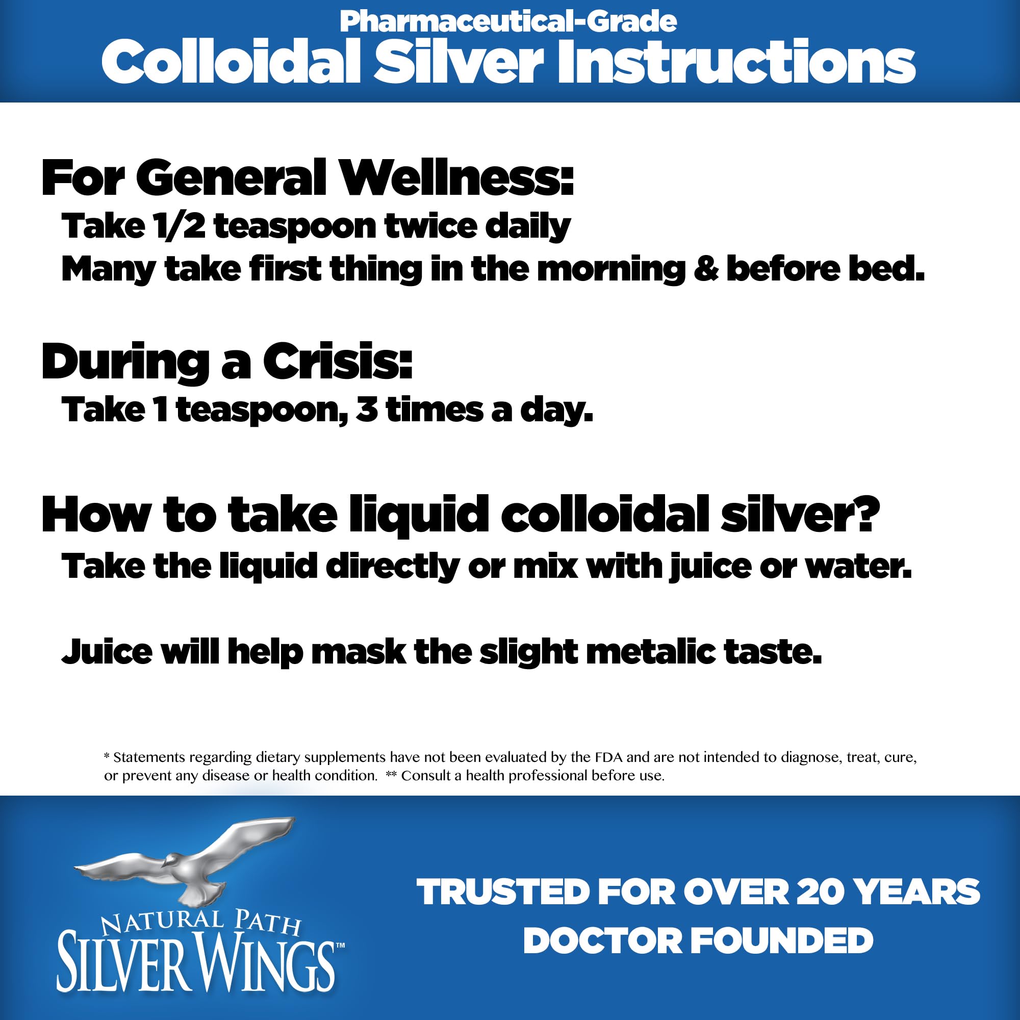Immune support benefits graphic for Silver Wings colloidal silver