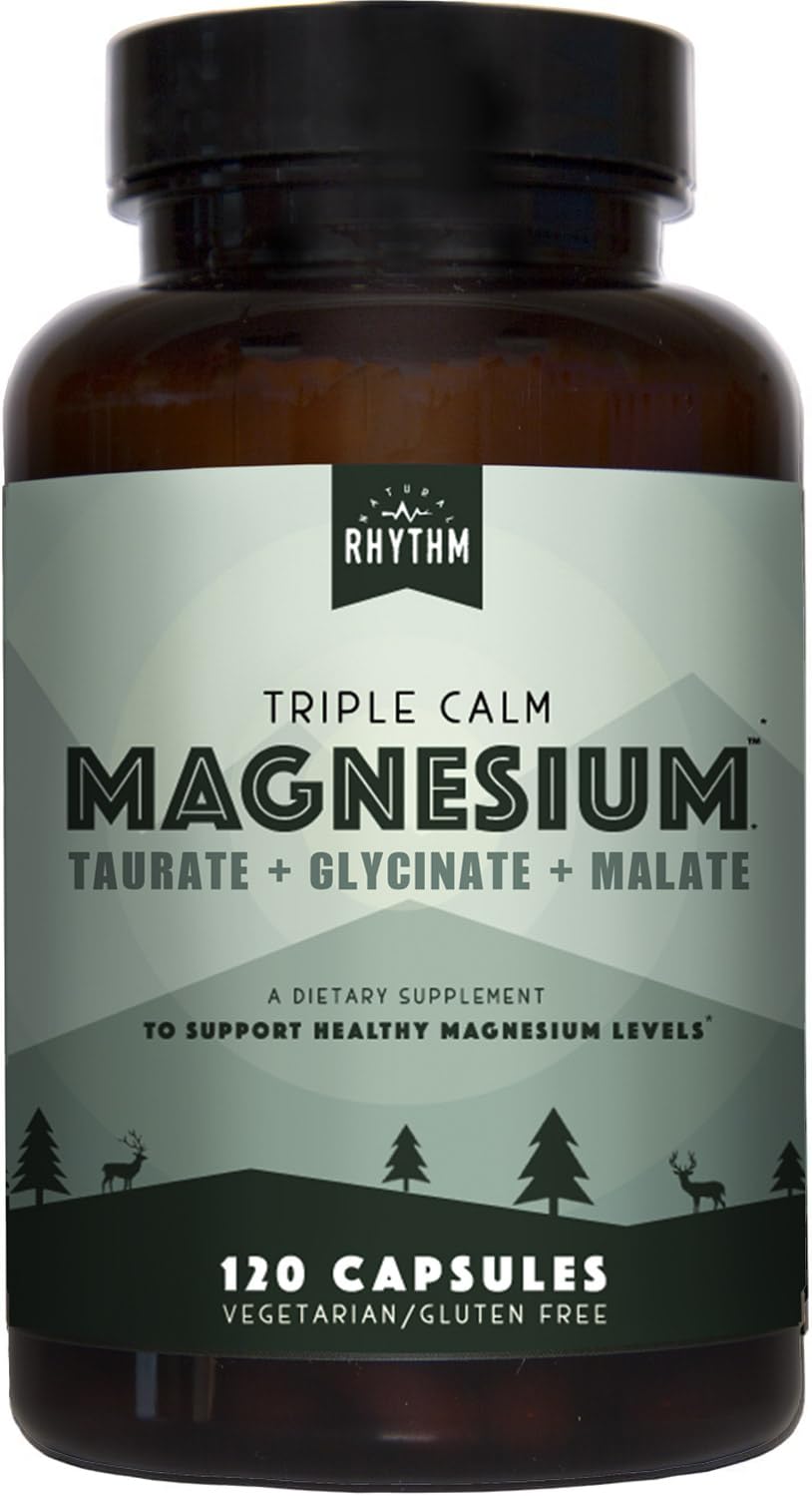 Natural Rhythm Triple Calm Magnesium bottle for balanced energy support.