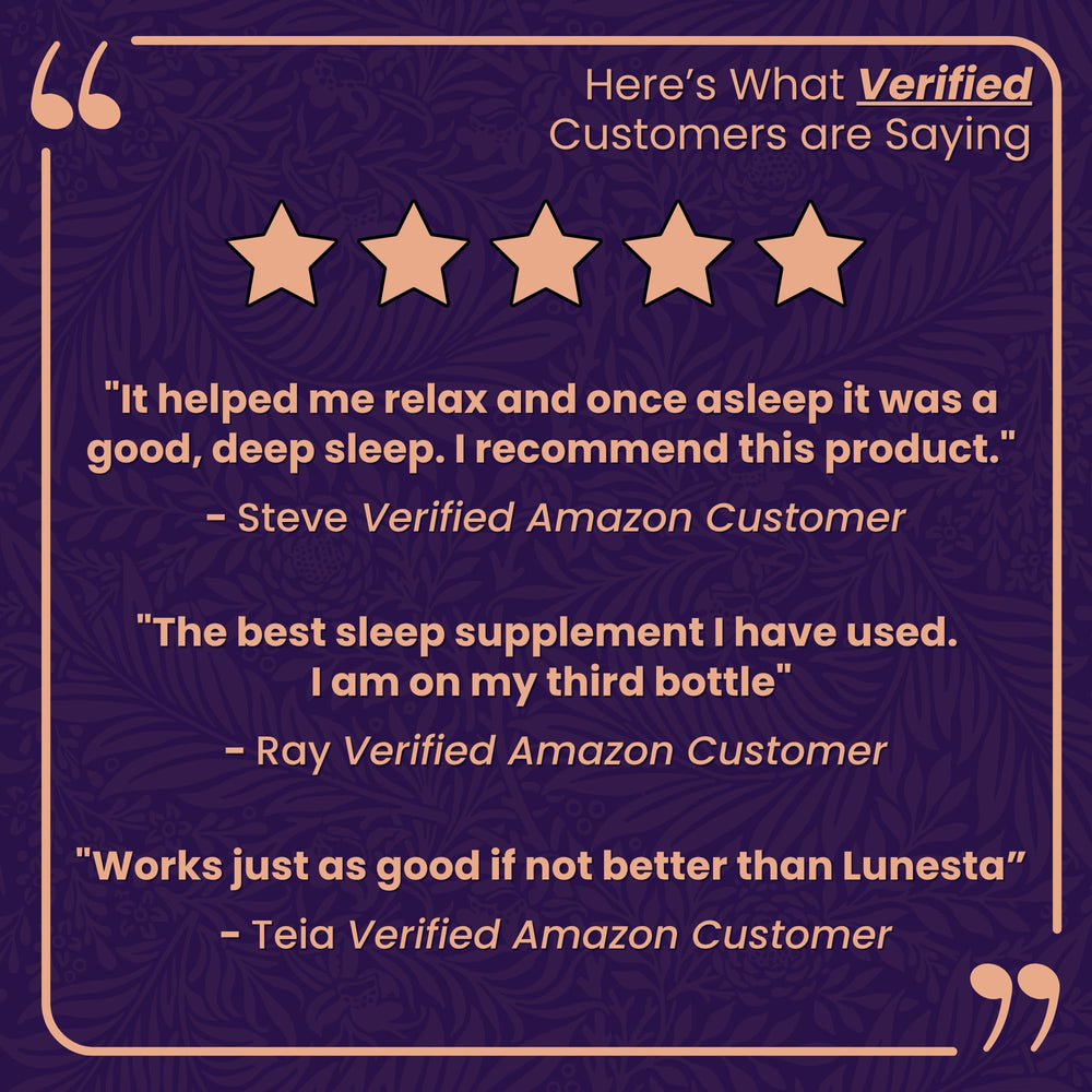 Close-up of ingredient list for Natural Sleep Aid showing magnesium glycinate and coingredients