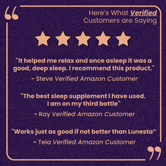 Close-up of ingredient list for Natural Sleep Aid showing magnesium glycinate and coingredients