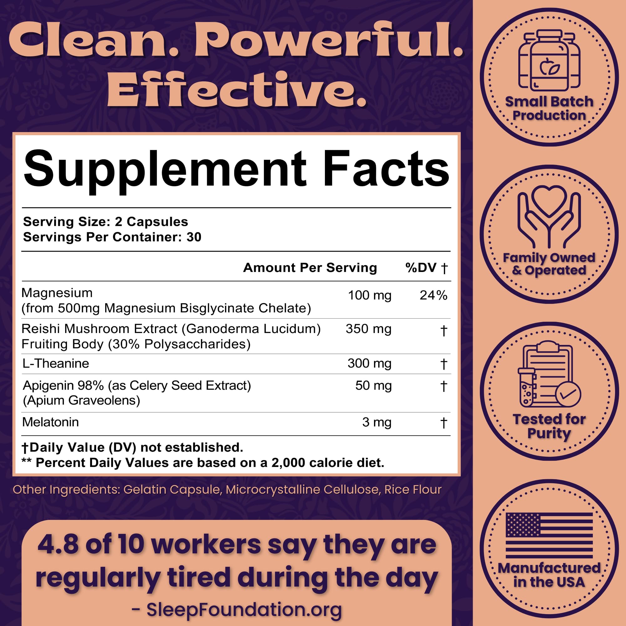 Nighttime sleep scenario with the Natural Sleep Aid supplement