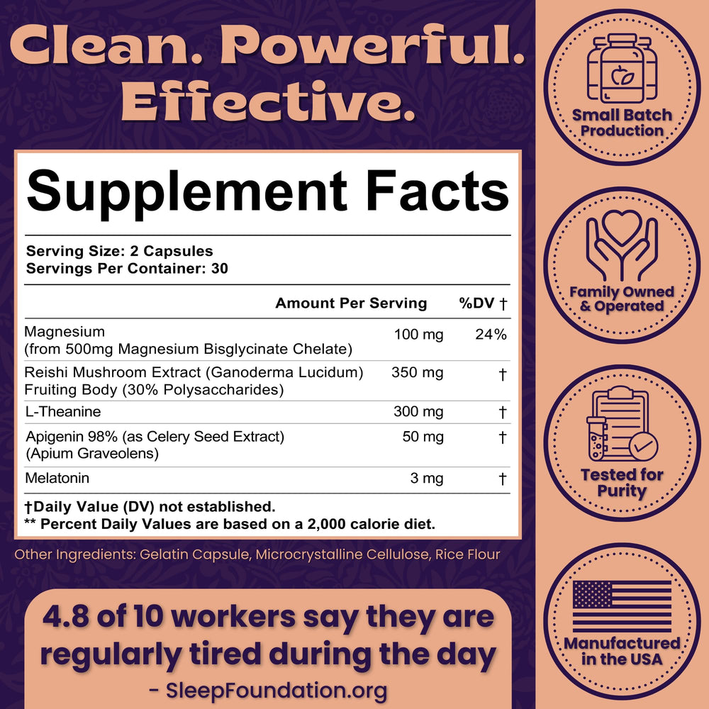 Nighttime sleep scenario with the Natural Sleep Aid supplement