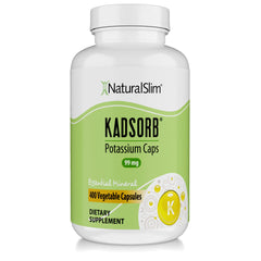 NaturalSlim Kadsorb potassium citrate gluconate 99 mg bottle with 400 capsules