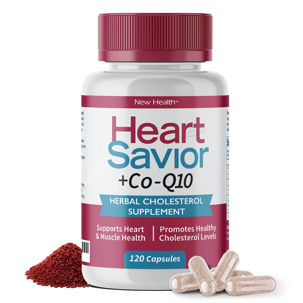 Natural supplement bottle showing CoQ10 60 mg, 120 capsules