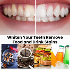 Enamel-safe natural whitening ingredients label including baking powder
